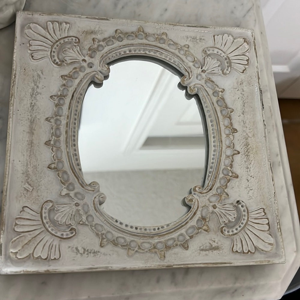 Rustic look mirror.
